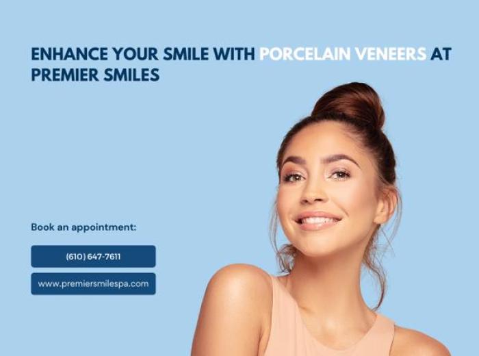 Enhance Your Smile with Porcelain Veneers at Premier Smiles