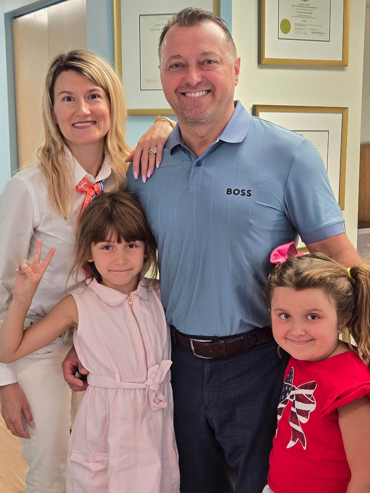Berwyn, PA, dentist Dr. Florin Arhiri and family